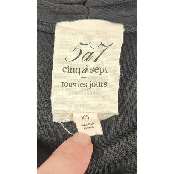 Cinq a cept black open front ruched waist hook top long sleeve Career Casual XS - Picture 6 of 9